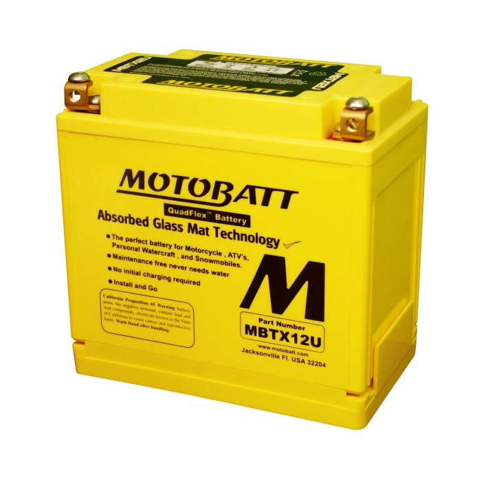 YTX12-BS (MBTX12U) 12V 14Ah 200A Motobatt battery