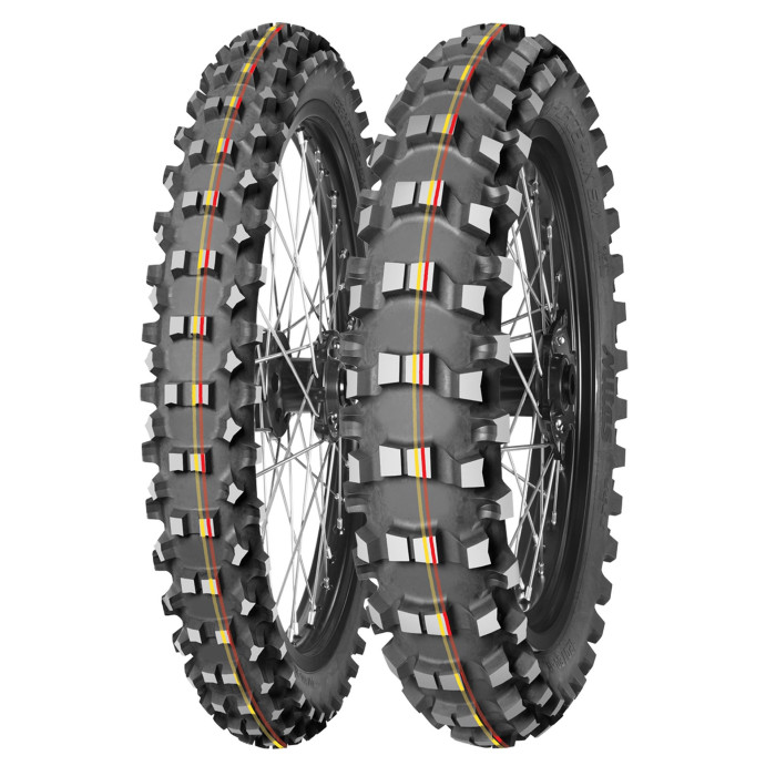 MITAS tire 120/80-19 TERRA FORCE MX-SM SOFT/MEDIUM 63M TT (red/yellow stripe) DOT 2022 (DOT:DJDD, TTDD) (26519)