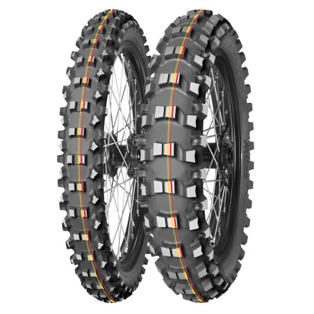 MITAS tire 120/80-19 TERRA FORCE MX-SM SOFT/MEDIUM 63M TT (red/yellow stripe) DOT 2022 (DOT:DJDD, TTDD) (26519)