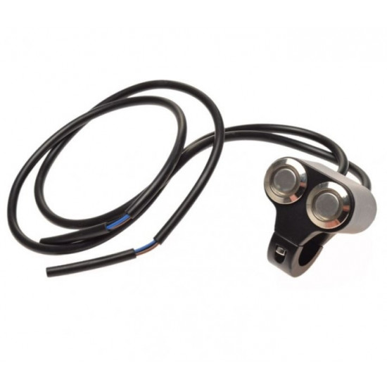 Universal double switch for 22mm handlebar, with lighting