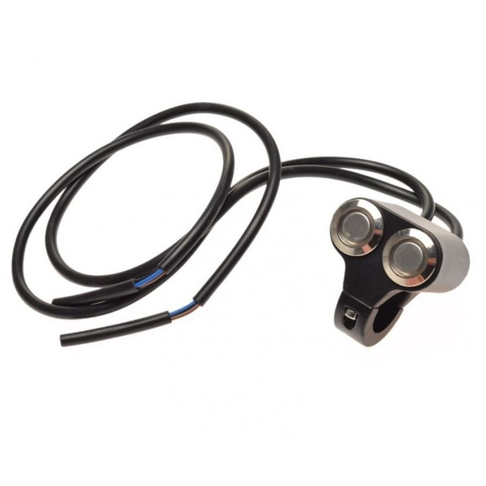 Universal double switch for 22mm handlebar, with lighting