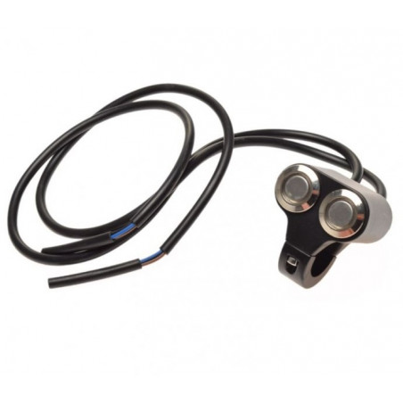 Universal double switch for 22mm handlebar, with lighting