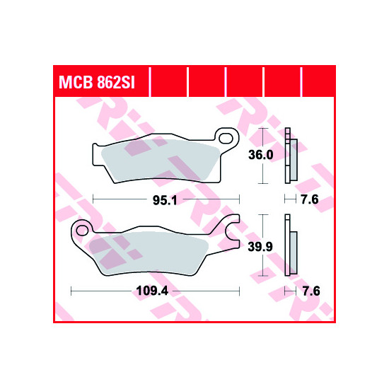 TRW MCB862SI Can-Am brake pads