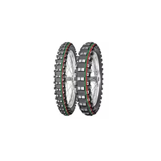 MITAS padanga 110/100-18 TERRA FORCE MX-MH MEDIUM/HARD 64M TT (raudona/žalia juosta) DOT 2022 (DOT:DCDD) (26649)