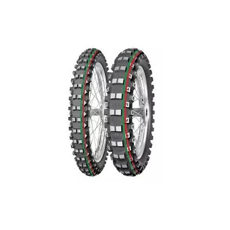 MITAS padanga 110/100-18 TERRA FORCE MX-MH MEDIUM/HARD 64M TT (raudona/žalia juosta) DOT 2022 (DOT:DCDD) (26649)
