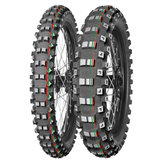 MITAS tire 100/100-18 TERRA FORCE MX-MH MEDIUM/HARD 59M TT (red/green stripe) DOT 2022 (DOT:XVDD) (26315)