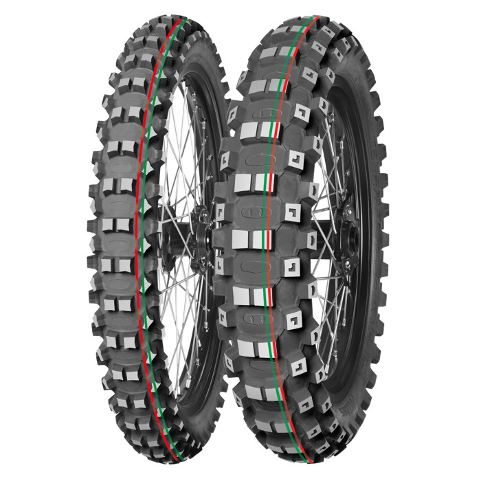 MITAS tire 100/100-18 TERRA FORCE MX-MH MEDIUM/HARD 59M TT (red/green stripe) DOT 2022 (DOT:XVDD) (26315)