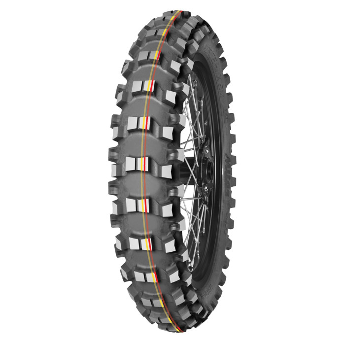 MITAS tire 90/100-14 TERRA FORCE MX-SM SOFT/MEDIUM 49M TT (red/yellow stripe) DOT 2022 (DOT:JDDD/CTDD) (26032)