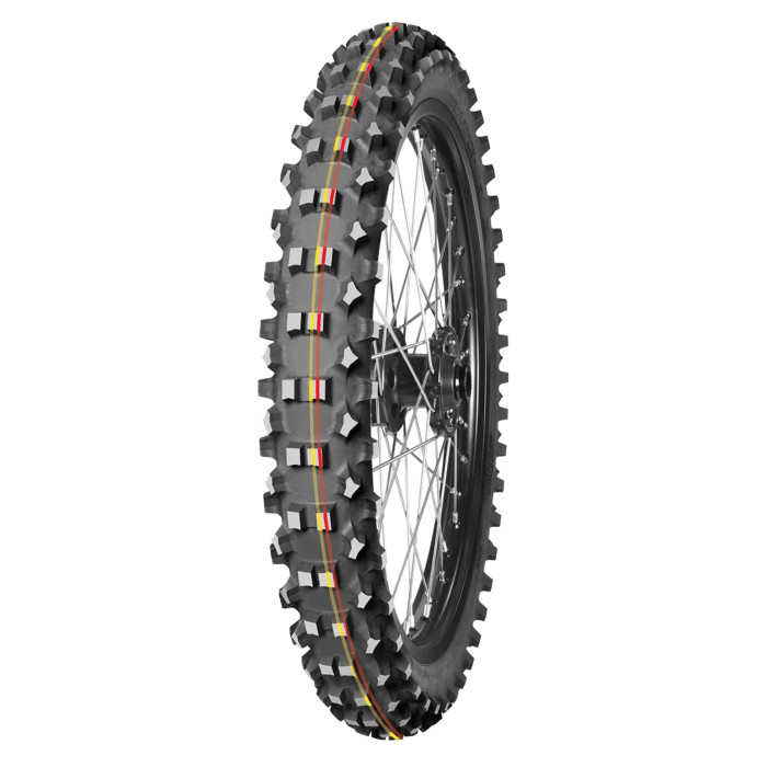 MITAS tire 70/100-19 TERRA FORCE MX-SM SOFT/MEDIUM 42M TT front (red/yellow stripe) DOT 2022 (DOT:JSDD) (26172)