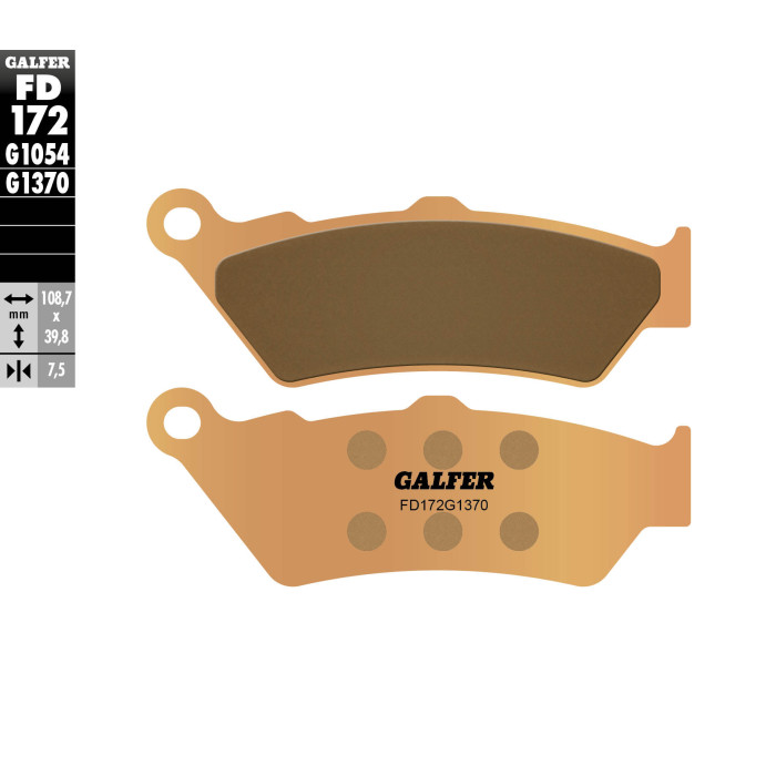GALFER brake pads KH209 Metalic sinter (gold color) STREET, front (APRILIA, BMW, DUCATI, KTM 690 / 990, VICTORY)