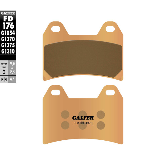 GALFER brake pads KH244 Metalic sinter (gold color) STREET (BREMBO)