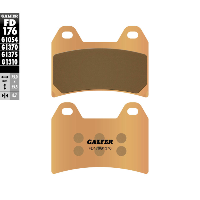 GALFER brake pads KH244 Metalic sinter (gold color) STREET (BREMBO)