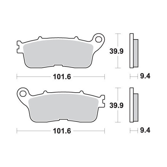 GALFER brake pads KH636 YAMAHA VFR 1200 '12-'18 Metalic sinter (gold color) rear