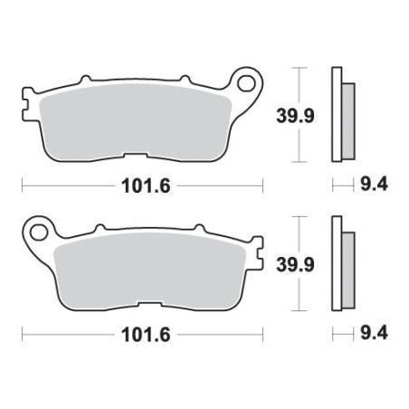 GALFER brake pads KH636 YAMAHA VFR 1200 '12-'18 Metalic sinter (gold color) rear