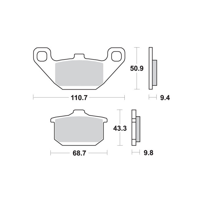 SBS brake pads KH85 STREET CERAMIC color black