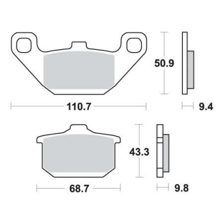 SBS brake pads KH85 STREET CERAMIC color black