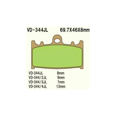 VESRAH stabdžių kaladėlės KH158 Metalic sinter (auksinės spalvos) (MADE IN JAPAN)