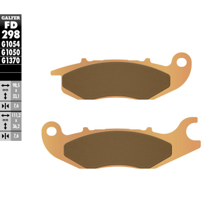 GALFER brake pads KH375 Metalic sinter (gold color) (front) HONDA CBR125 '04-, CBF125 '09-, CRF250 RALLY '17,