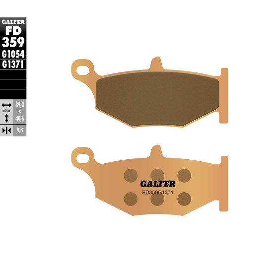 GALFER brake pads KH419 Metalic sinter (gold color) STREET rear SUZUKI B-KING, DL 1000 / 1050, GSXR 600 / 750 / 1