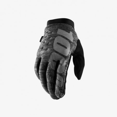 100% Brisker Heather Grey warm gloves