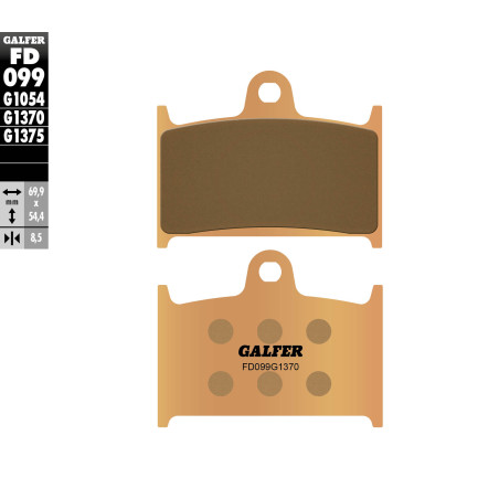 GALFER brake pads KH145 Metalic sinter (gold color) STREET