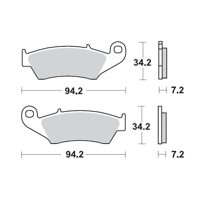 MOTO-MASTER brake pads KH185 / KH389 SINTER METAL RACING: 12 (SINTERPRO SERIES RACING GP) HONDA: CR 125-250-500, CRF 450