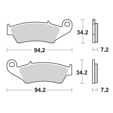 MOTO-MASTER stabdžių kaladėlės KH185 / KH389 SINTER METAL RACING: 12 (SINTERPRO SERIES RACING GP) HONDA: CR 125-250-500, CRF 450