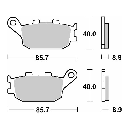 SBS brake pads KH174 STREET CERAMIC color black