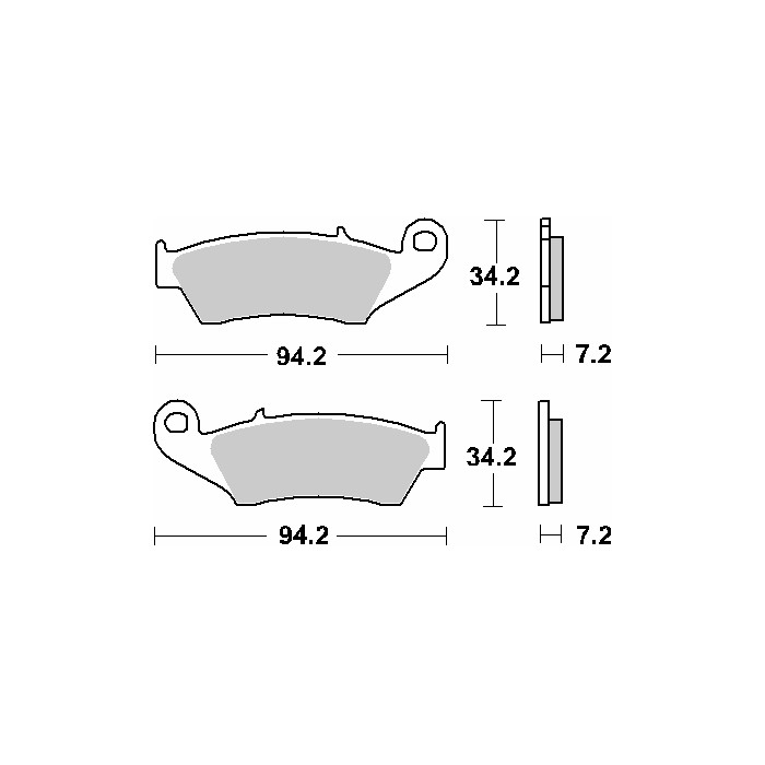 SBS brake pads KH185 / KH389 STREET CERAMIC color black