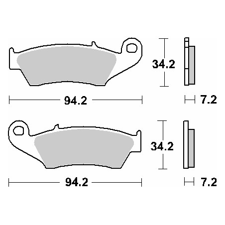 SBS stabdžių kaladėlės KH185 / KH389 STREET CERAMIC spalva juoda