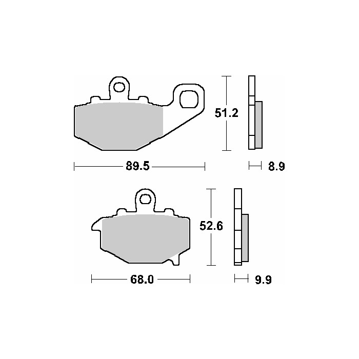 SBS brake pads KH192 STREET CERAMIC color black fits: KAWASAKI ER-6F / GPZ / KLE / Z / ZR / ZX-6R / ZX-9R / ZX-10R / Z