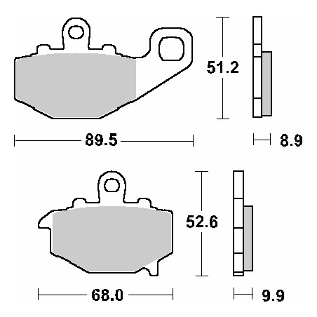SBS stabdžių kaladėlės KH192 STREET CERAMIC spalva juoda tinka: KAWASAKI ER-6F / GPZ / KLE / Z / ZR / ZX-6R / ZX-9R / ZX-10R / Z