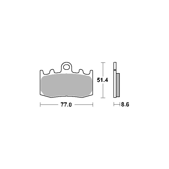 SBS brake pads KH335 STREET CERAMIC color black fits: BMW R850 / 1100 / 1150 / 1200, K1200 / 1300 front