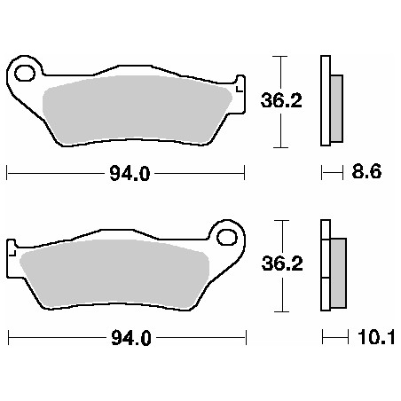 SBS stabdžių kaladėlės KH363 STREET CERAMIC spalva juoda tinka: BMW R850 / 1100 / 1150 / 1200, K1200 / 1300 galas