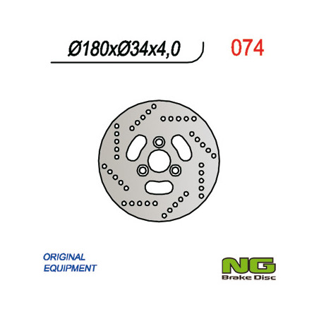 NG brake disc front SUZUKI scooter 50 (180x34x4) (3x10,5mm) KATANA 50 '97-'03, ADRESS 50 '95-'02