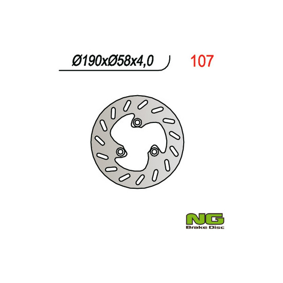 NG brake disc front / rear - for various models (190x58x4 / 3.7)