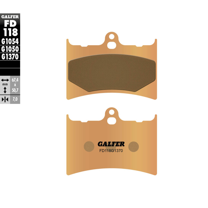 GALFER brake pads KH126 Metalic sinter (gold color) STREET