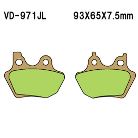 VESRAH brake pads KH299 Metalic sinter (gold color) HARLEY DAVIDSON (MADE IN JAPAN)