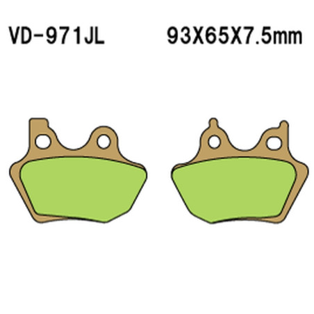 VESRAH brake pads KH299 Metalic sinter (gold color) HARLEY DAVIDSON (MADE IN JAPAN)
