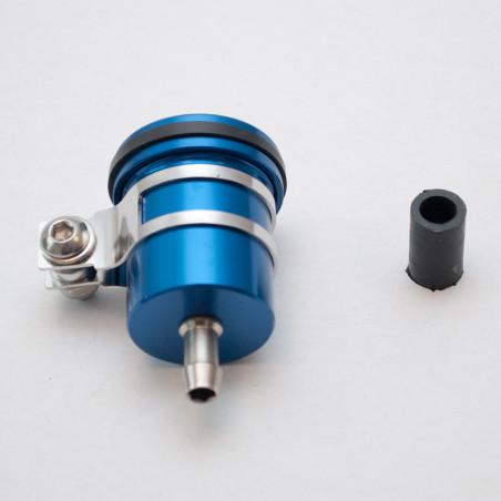 ACCEL brake fluid reservoir, aluminum end, color blue