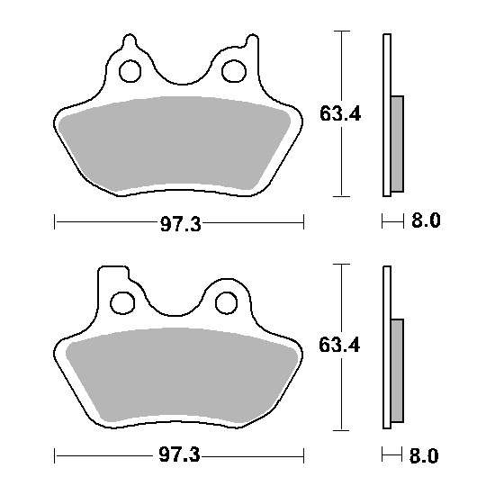 SBS brake pads KH400 STREET CERAMIC color black
