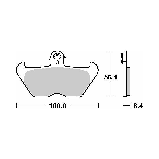 SBS brake pads KH407 / KH246 STREET CERAMIC color black fits: BMW K1200, R850 / 1100 / 1150 / 1200 front