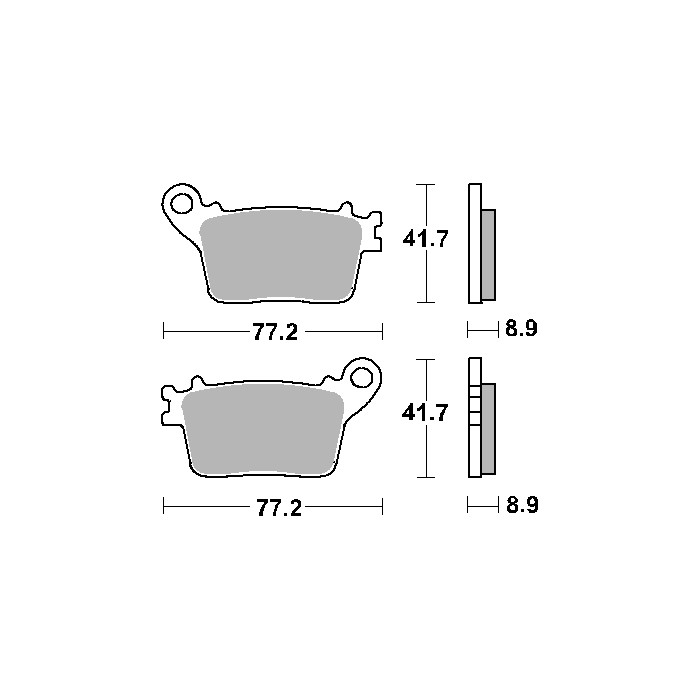 SBS brake pads KH436 STREET CERAMIC color black fits: HONDA CBR600 / 1000, SUZUKI GSX-R600 / 750 / 1000 /, YAMAHA R1,