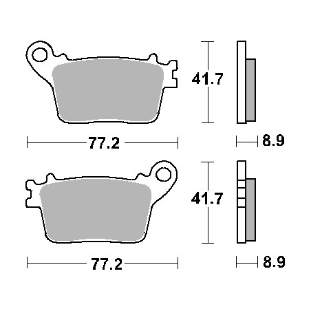 SBS brake pads KH436 STREET CERAMIC color black fits: HONDA CBR600 / 1000, SUZUKI GSX-R600 / 750 / 1000 /, YAMAHA R1,