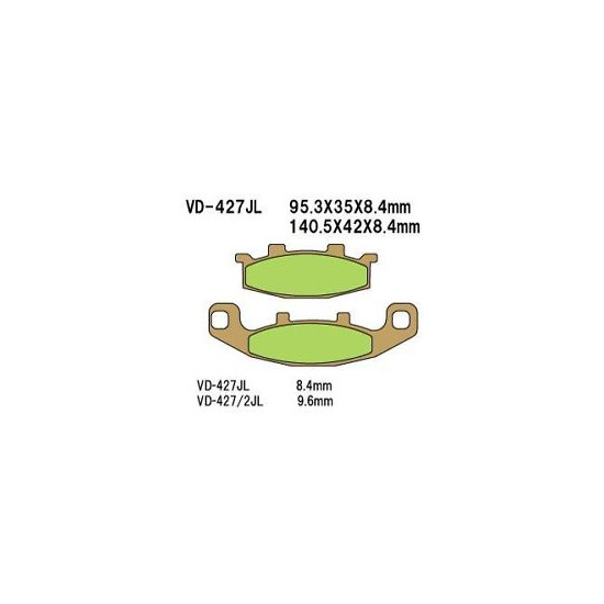 VESRAH brake pads KH129 Metalic sinter (gold color) (MADE IN JAPAN)