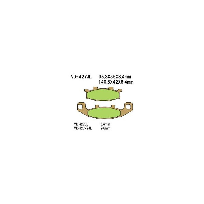 VESRAH brake pads KH129 Metalic sinter (gold color) (MADE IN JAPAN)