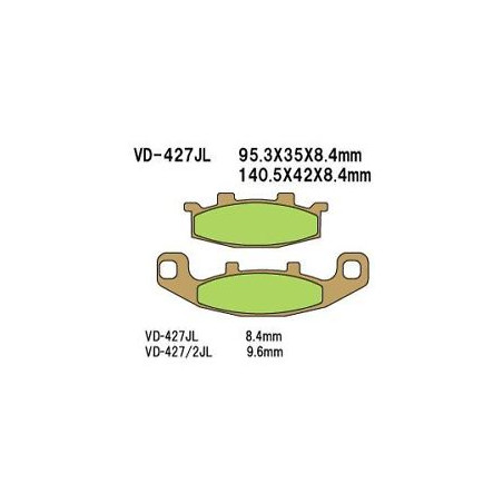 VESRAH stabdžių kaladėlės KH129 Metalic sinter (auksinės spalvos) (MADE IN JAPAN)