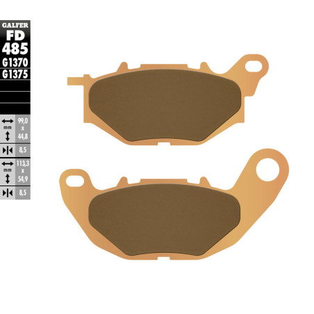 GALFER brake pads KH663 YAMAHA YZF - R3 '15-'19 Metalic sinter (gold color) front