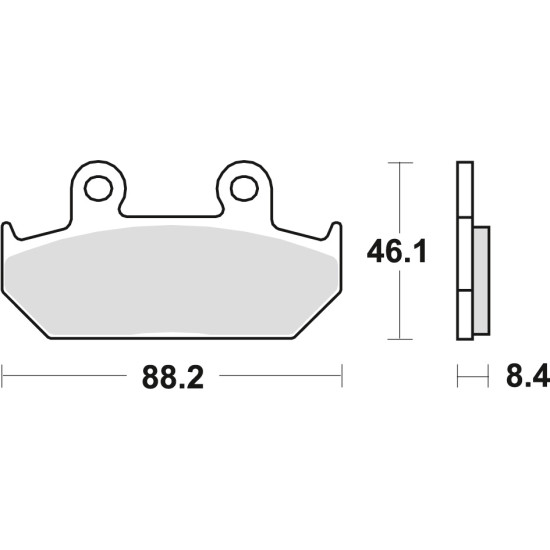 TRW LUCAS brake pads KH124 KH412 ORGANIC HONDA VT 600 SHADOW '88, NX 650 DOMINATOR 90-94, VFR 750 86-87, CBR 1000 F 87-8