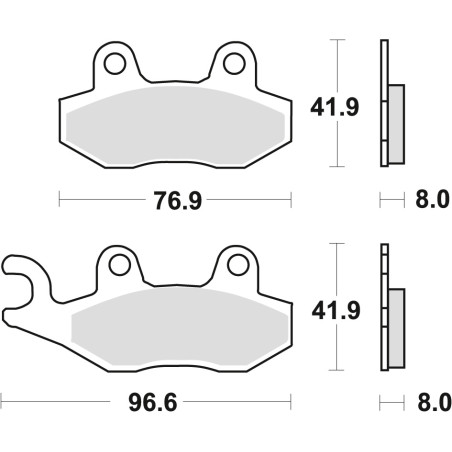 TRW LUCAS stabdžių kaladėlės KH135 KH214 ORGANIC APRILIA SX 125 18-, HONDA NSR 150 02-, KAWASAKI KLX 125 10-13, KDX 250 90-94, K